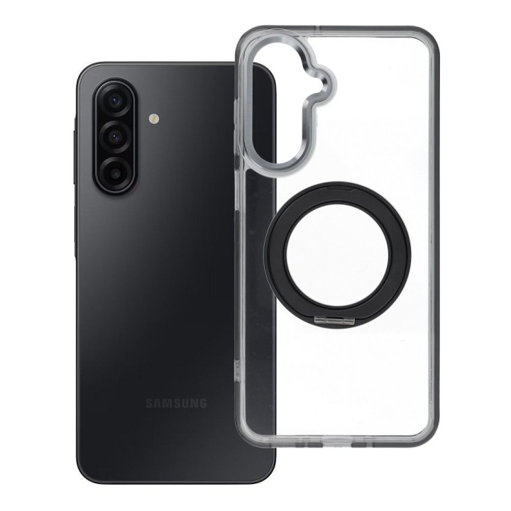 Etui na Samsung A17 / A18 Frame Circle Stand zgodne z MagSafe czarne