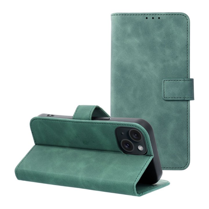 Flip case for iPhone 15 Tender Book green