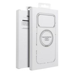 Чехол для iPhone 15 Frame Circle Stand совместимый с MagSafe прозрачный