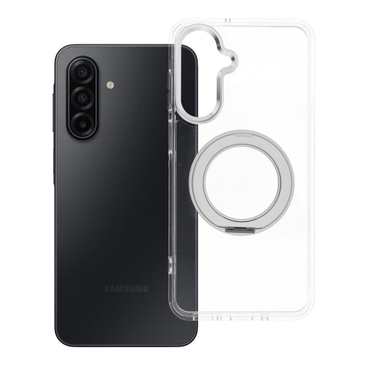 Case for Samsung A17 / A18 Frame Circle Stand MagSafe compatible transparent