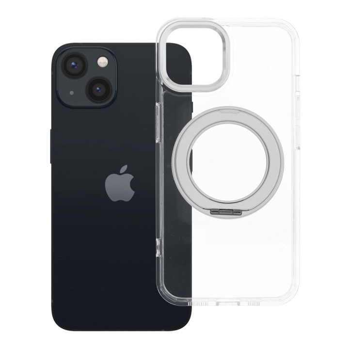 Чохол для iPhone 13 Frame Circle Stand сумісний із MagSafe прозорий