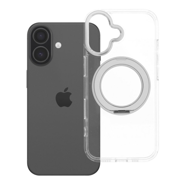 Чохол для iPhone 17 Frame Circle Stand сумісний із MagSafe прозорий