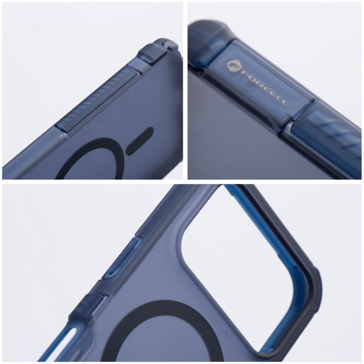 Case for iPhone 16 PRO Forcell F-Protect BumperX Premium compatible with MagSafe navy blue 0INT