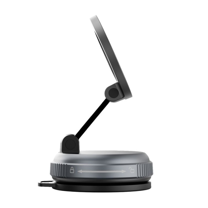 Phone holder with suction cup magnetic FORCELL Magic Mag compatible with Magsafe black 0INT