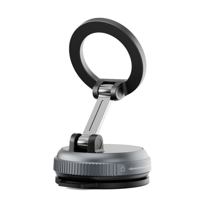 Phone holder with suction cup magnetic FORCELL Magic Mag compatible with Magsafe black 0INT