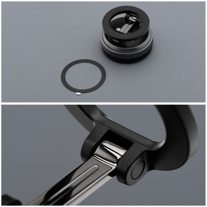 Phone holder with suction cup magnetic FORCELL Magic Mag compatible with Magsafe black 0INT