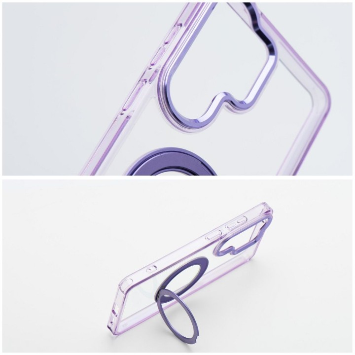Case for Samsung S26 Frame Circle Stand MagSafe compatible purple