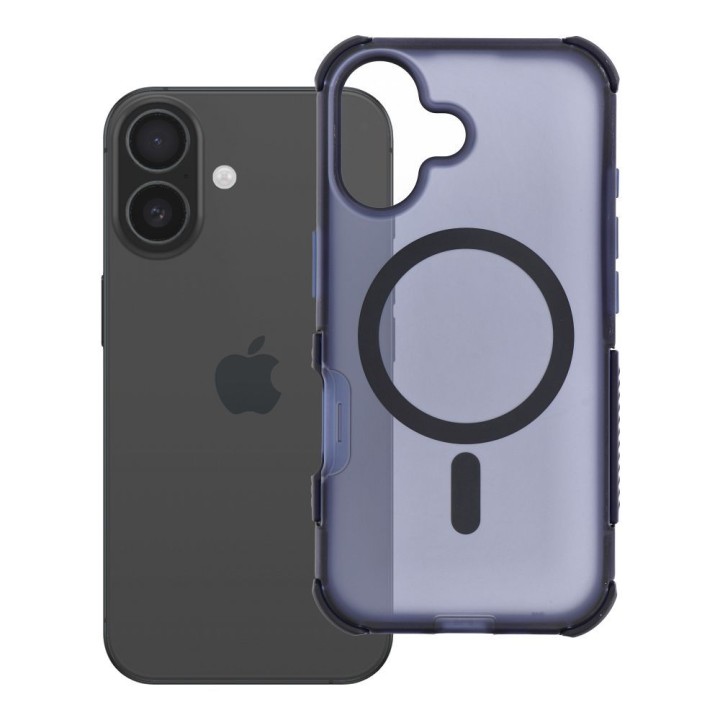 Чехол для iPhone 16 Forcell F-Protect BumperX Premium совместимый с MagSafe темно-синий 0INT