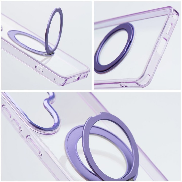Case for Samsung S26 Frame Circle Stand compatible with MagSafe purple