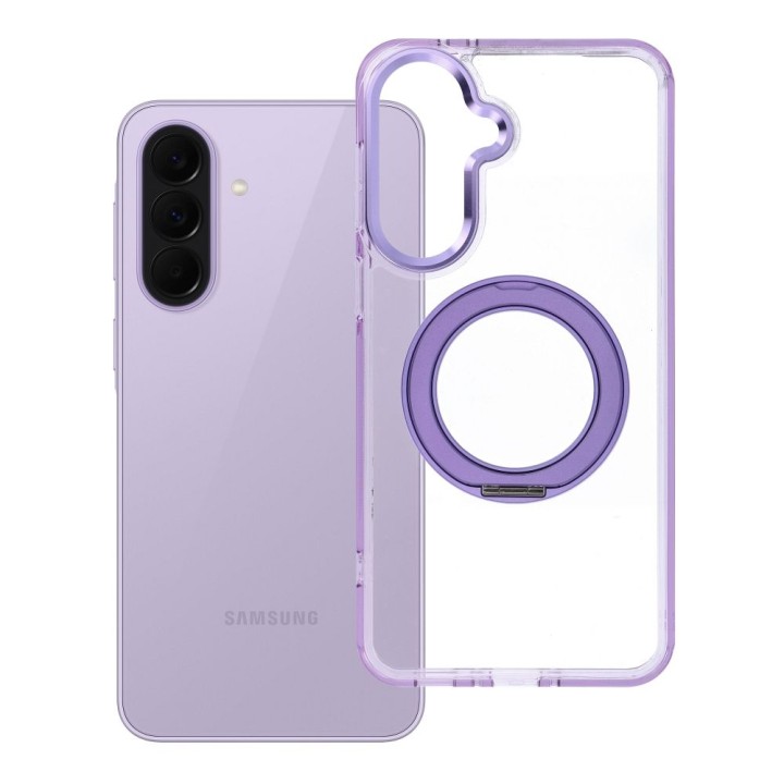 Case for Samsung A37 Frame Circle Stand compatible with MagSafe purple