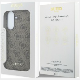 GUESS чохол для SAMSUNG Galaxy A37 GUHCSA37GF4GBR (PU 4G Classic Логотип with Charm) коричневий