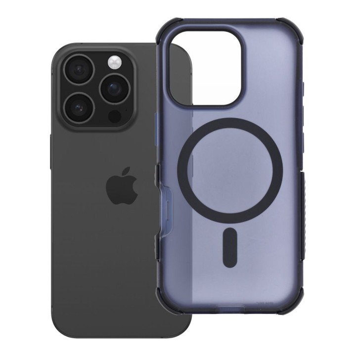 Чехол для iPhone 16 PRO Forcell F-Protect BumperX Premium совместимый с MagSafe темно-синий 0INT