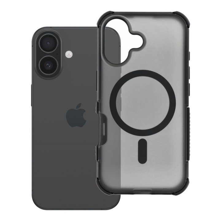 Case for iPhone 16 Forcell F-Protect BumperX Premium compatible with MagSafe black 0INT
