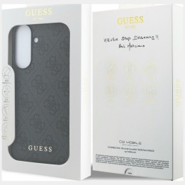 GUESS чохол для SAMSUNG Galaxy A57 GUHCSA57GF4GGR (PU 4G Classic Logo with Charm) чорний