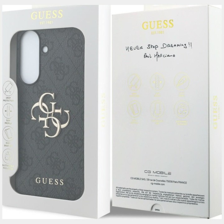 GUESS чохол для SAMSUNG Galaxy A57 GUHCSA574GMGGR (4G Big Metal Logo) чорний