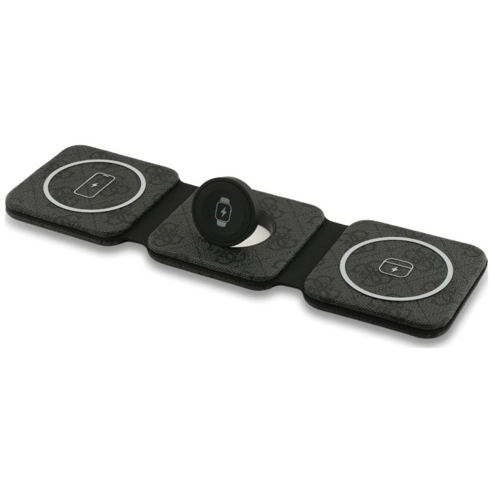 Wireless charger 3-in-1 compatible with MagSafe 15W GUESS GUE005439 black