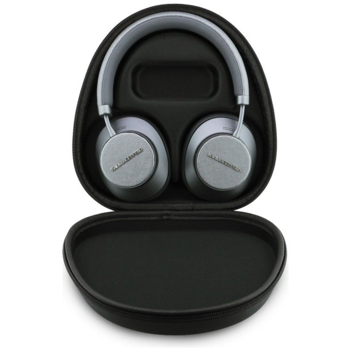 Wireless headphones on-ear ANC KARL LAGERFELD Saffiano Elongated KF003082 grey