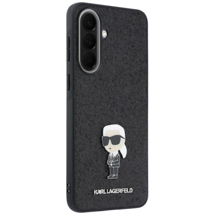 KARL LAGERFELD чехол для SAMSUNG A57 KLHCSA57GKNPSK (Fixed Glitter Ikonik Логотип Металл Pin) черный