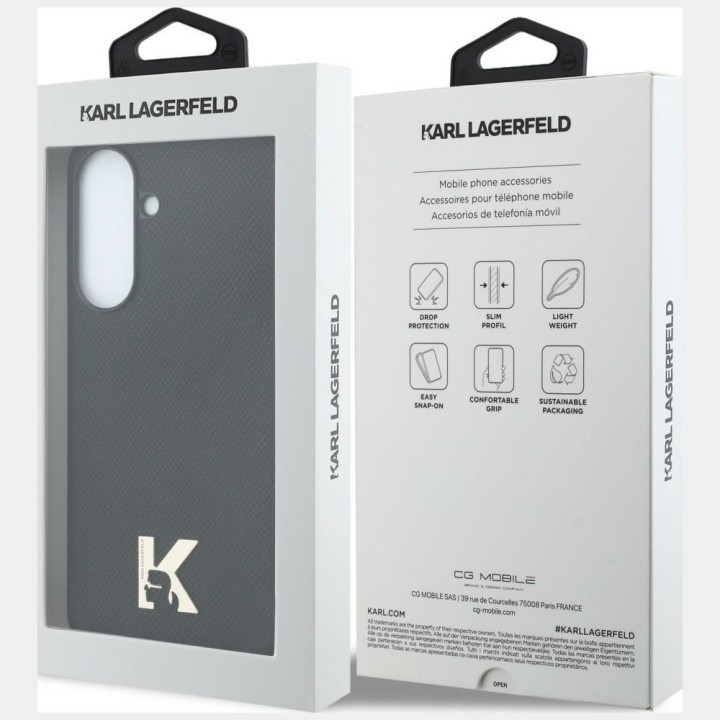 KARL LAGERFELD чохол для SAMSUNG A37 KLHCSA375PGFKHGK (PU W/ KHEAD LOGO BLACK ) чорний