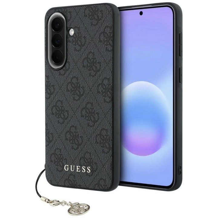 GUESS case for SAMSUNG Galaxy A37 GUHCSA37GF4GGR (PU 4G Classic Logo with Charm) black