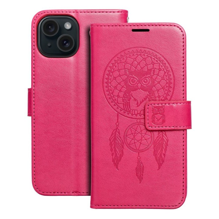 Flip case for iPhone 15 Mezzo Book dreamcatcher magenta