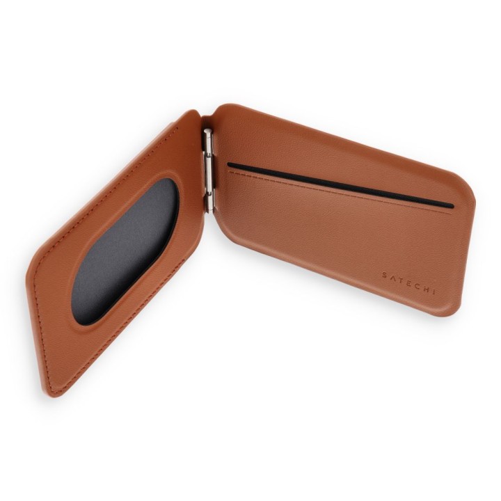 Case wallet with stand MagSafe compatible Satechi Vegan Leather Wallet Stand leather brown