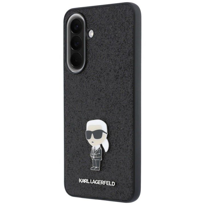 KARL LAGERFELD чехол для SAMSUNG A57 KLHCSA57GKNPSK (Fixed Glitter Ikonik Логотип Металл Pin) черный