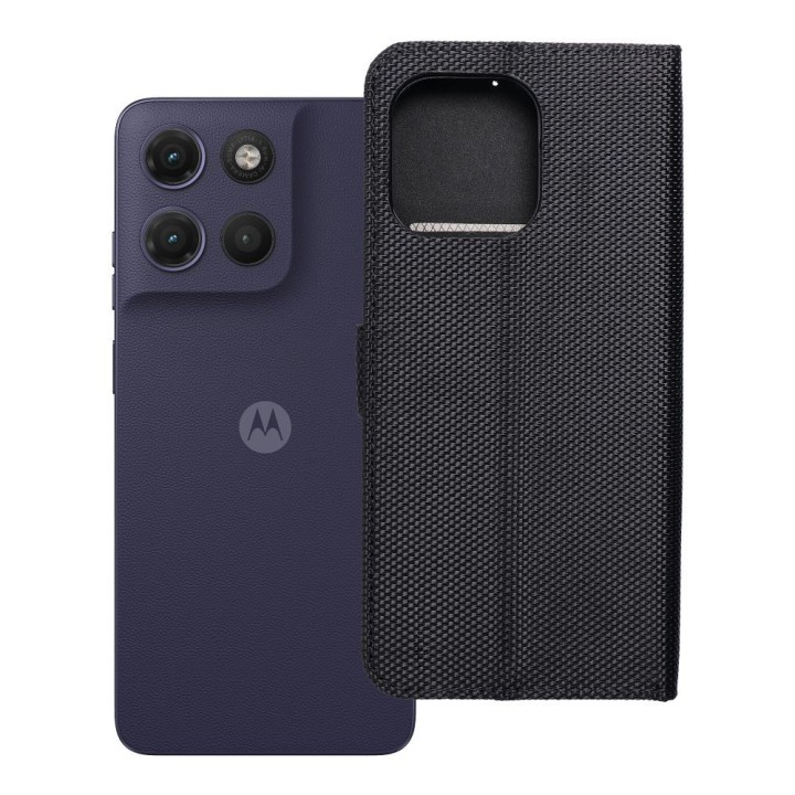 Чохол з клапаном для Motorola G17 4Card RFID протикрадіжний tech fabric чорний