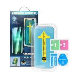 Szklo tempered 5D Full Glue for iPhone 15 PRO MAX Tempered Glass with applicator black