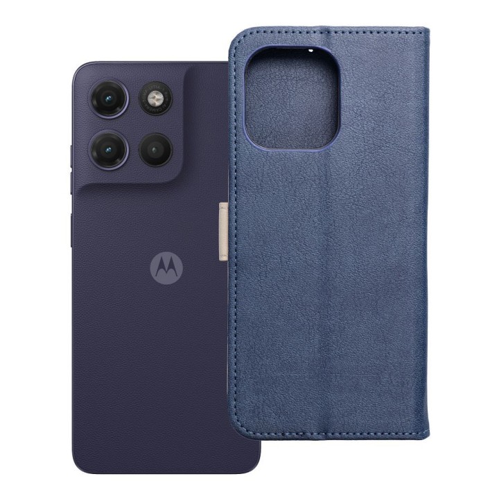 Flip case for Motorola G17 Split Book granatowo-kremowe