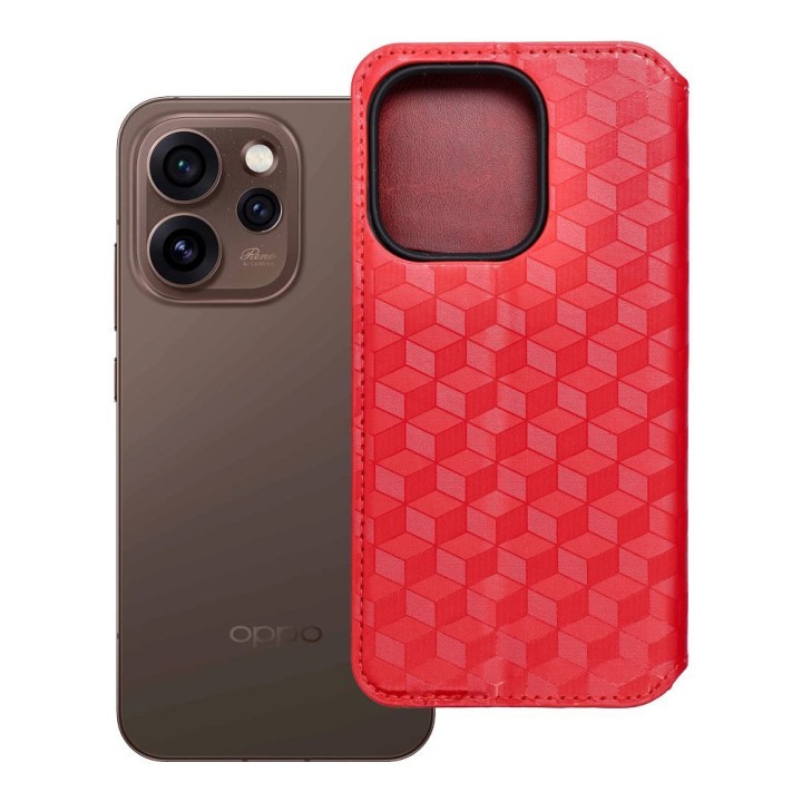 Flip case for Oppo Reno 15 Pro 5G Cubic Book red