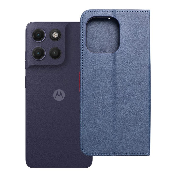 Flip case for Motorola G17 Split Book granatowo-czerwone