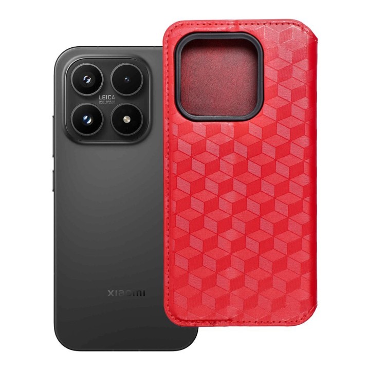 Flip case for Xiaomi 17 Cubic Book red