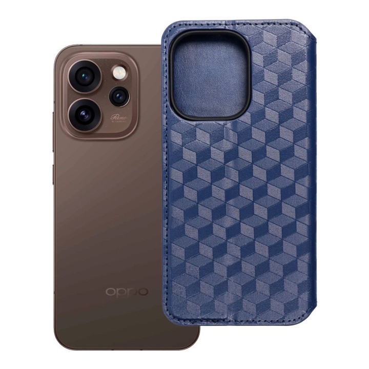 Чехол с клапаном для Oppo Reno 15 Pro 5G Cubic Book синий