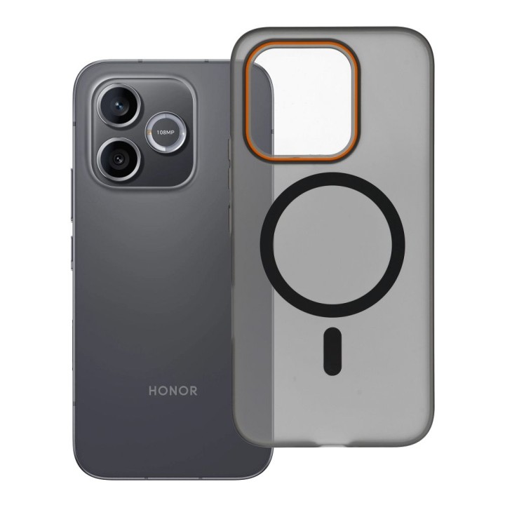 Чехол для Honor 600 LITE Go Orange совместимый с MagSafe черный