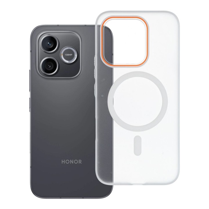 Case for Honor 600 LITE Go Orange compatible with MagSafe transparent