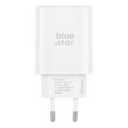Мережевий зарядний пристрій для телефону Blue Star USB C QC4.0 PD 3A 35W + кабель USB-C – USB-C TFB-TC-35WPD білий