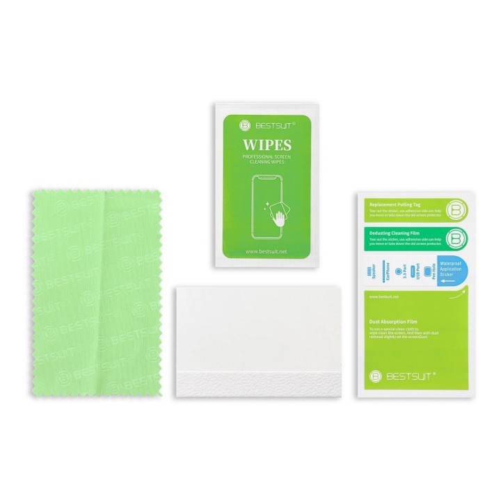 Szkło hybrydowe 5D do iPhone 15 PRO Bestsuit Flexible Colorfull Privacy 180 magenta