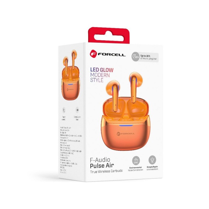 Беспроводные наушники вкладыши TWS Forcell F-Audio Pulse Air ENC золотые 0INT