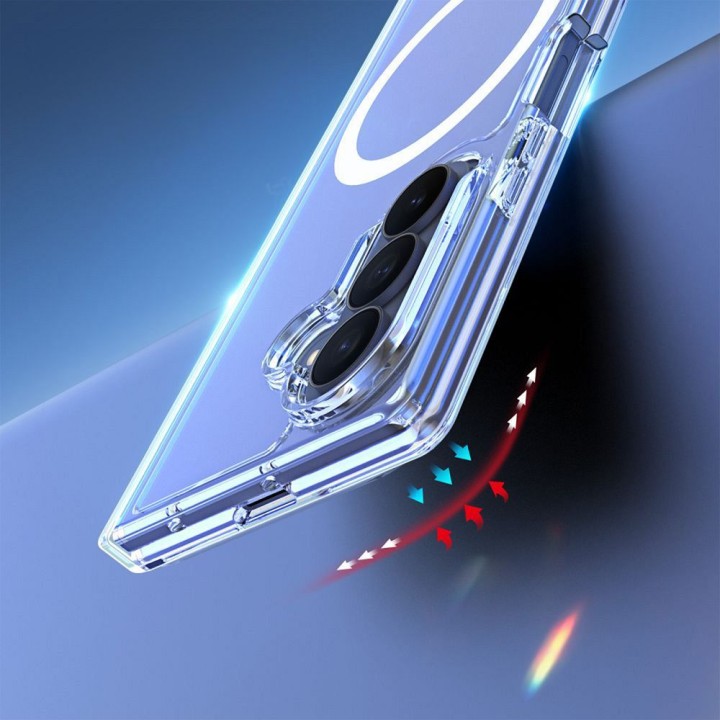 DUX DUCIS case CLIN MAG compatible with MagSafe for SAMSUNG Z Fold 8 Ultra transparent
