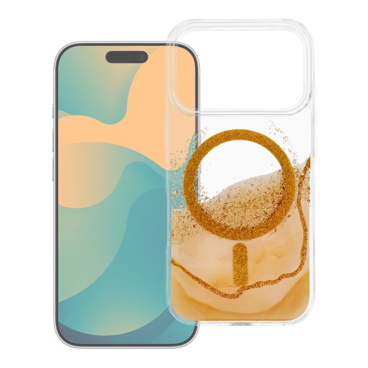 Case for iPhone 16 Golden compatible with MagSafe gold