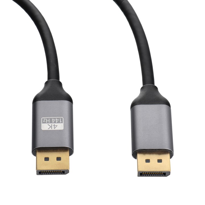 Кабель Display Port — Display Port 1.4 Blue Star 4K 144Hz - High Speed, HDR, Ethernet, G-SYNC/FreeSync, 32Gbps, 2 m чорний