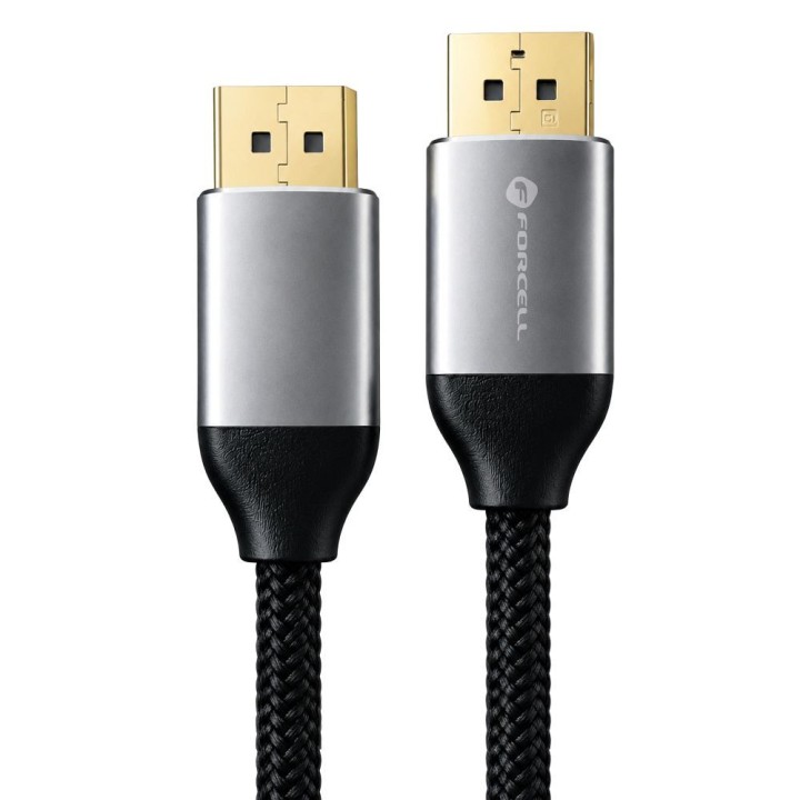 Kabel Display Port do Display Port 2.1 Forcell 16K 60Hz/8K 120Hz/4K 240Hz - High Speed, HDR, Ethernet, G-SYNC/FreeSync, 80Gbps,