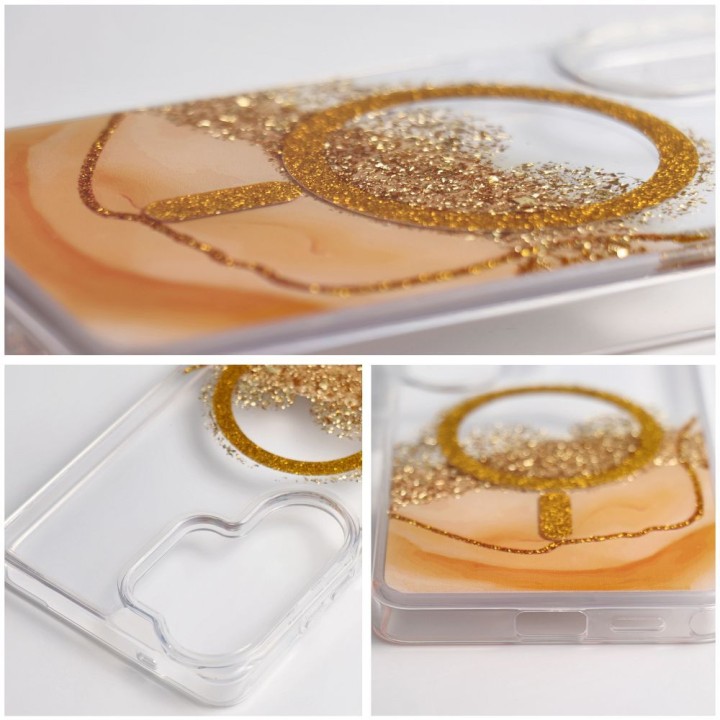 Чехол для Samsung S24 / S25 Golden совместимый с MagSafe золотой