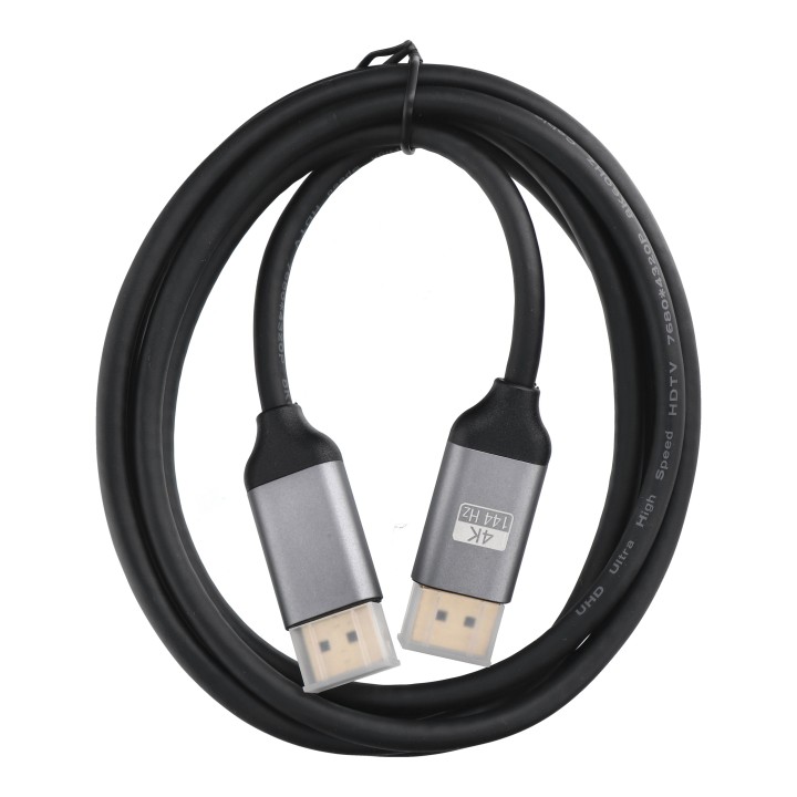 Кабель Display Port — Display Port 1.4 Blue Star 4K 144Hz - High Speed, HDR, Ethernet, G-SYNC/FreeSync, 32Gbps, 2 m чорний