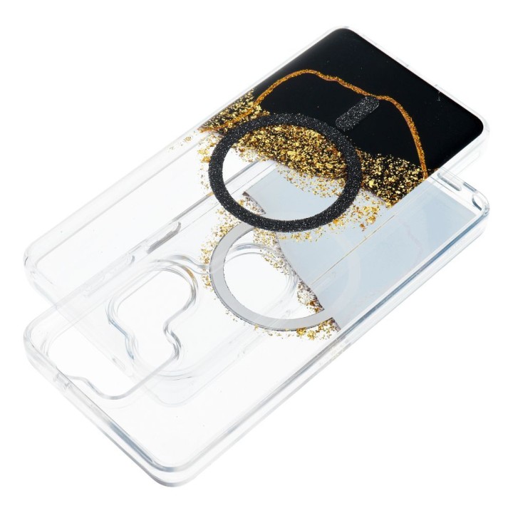 Case for Samsung S24 / S25 Golden compatible with MagSafe black