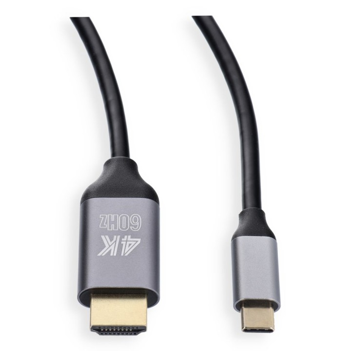 Кабель USB C — HDMI Blue Star 4K 60Hz - High Speed, HDR, ARC, Ethernet, 2 m чорний