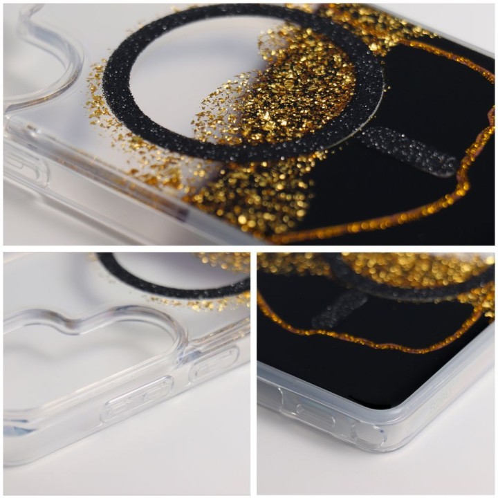 Чохол для Samsung S24 / S25 Golden сумісний із MagSafe чорний