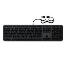 Keyboard wired USB A/USB C QWERTY Dual (Mac/Windows) Satechi Slim LX3 Wired czarrna