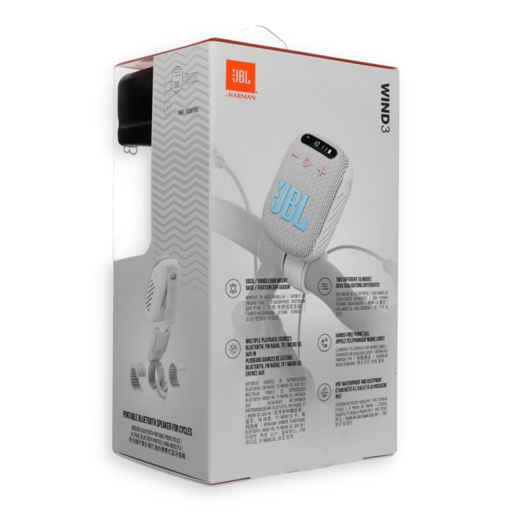 Wireless speaker JBL Wind 3 with handlebar holder grey